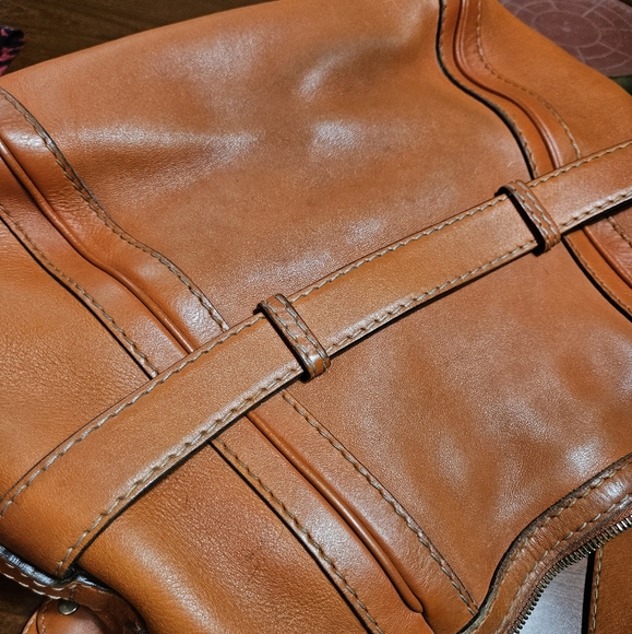 Auth Gucci Orange Leather Hobo Two Straps Bag - Picture 13 of 16